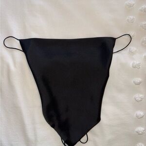 Black Princess Polly Satin Top